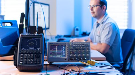 RF Network analyzer and oscilloscope for measurements
