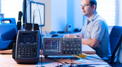 RF Network analyzer and oscilloscope for measurements